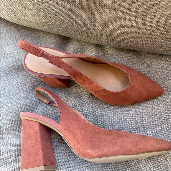 Chinese Laundry Rust Block Heel Slingback Shoes - Picture 2 of 2